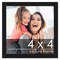 4x4 Solid Wood Picture Frame with UV-Resistant Acrylic & Acid-Free Backing, Available in 6 Finishes: Matte Black, Matte White, Metallic Bronze, Silver, Natural Wood Grain & Mahogany